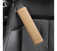 BFJXZA 2 Pièces Rembourrage Ceinture de Sécurité pour Renault Twingo Zoe SéCurité Doux et Respirant Voiture D'épaule Cou/Epaules Housse Protège Épaulettes Beige