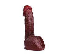 BFLaiCai Gode En Silicone Liquide Réplique De Pénis Doux Et Réaliste Avec De Vraies Veines Et Testicules Dodus Godes Anaux Plug Anal Avec Aspiration, Massage De La Prostate