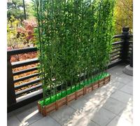 Bflcttbd Arbre Artificiel en Bambou Arbres artificiels à Faire soi-même, Bambou Artificiel d'extérieur, cloison de séparation d'intimité de 1,5 à 1,8 m de Hauteur(8 PCS,150CM(59.1in))