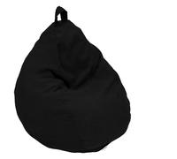 BFLCWSTD Housse Pouf Housse de Pouf en Velours côtelé, Protection for canapé Relax avec poignée, Lavable Machine, Douce et Moelleuse, idéale for Ranger Les, for Enfants Adultes(Black)