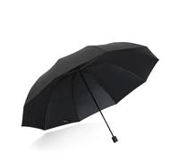 BFLCWSTD Parapluie Pliant Parapluie manuel Mega 130 cm/51,18" à 10 baleines: armature renforcée, résistance extrême au vent et l'eau(Black G1345C)