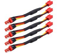 BFLKY Lot de 5 résistances sonores de 12 cm pour ventilateur de processeur - Réducteur de vitesse - 3 broches mâle vers femelle - Connecteur pour PC pour ventilateur de boîtier