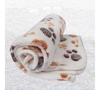 BFNDSSEOU Matelas de Chien Matelas d'entraînement de Chien Dog Cat Blanket Coral Fleece Multicolor Multiple Sizes Pack of 2(Beige,M 104x76cm)