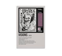 BFQMBKJUQ Grimes Visions Poster d'art décoratif résistant à l'humidité et à la décoloration - Imperméable - Décoration de magasin - 30 x 45 cm - Style sans cadre