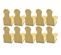 BFQTSNWNS Pieds en métal Vintage, Pieds for Coffre à Bijoux, 10 pièces de ferrures d'angle for Meubles Anciens, Coin d'armoire plaqué cuivre Pur, charnière for, boîte Bois for Coffret(Brass)