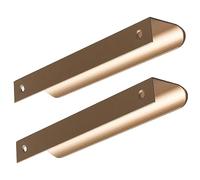 BFQTSNWNS Poignées de placard dissimulées, bouton porte invisible en alliage d'aluminium, poignées cuisine, boutons meubles, couleur bronze, 2 pièces(Overall length 1200mm)
