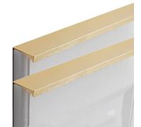 BFQTSNWNS Poignées de placard dissimulées, poignées en alliage d'aluminium bouton porte invisible armoire cuisine or 2 pièces(Overall length 200mm)
