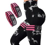 BFR Bandes d'occlusion pour fessiers pour Femme (Rose), Bandes de Restriction du Flux sanguin pour Jambes, fessiers et Hanches, entraînement, Meilleures Bandes de résistance en Tissu pour Squat