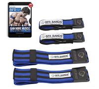 BFR BANDS Pro Lot de 4 Bandes de Restriction de la Circulation Sanguine pour Bras et Jambes, Bandes d'entraînement par Occlusion pour Vous Aider à Gagner du Muscle sans soulever de Poids Lourds,