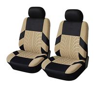 BFRDGE 4 pièces Housse de siège de Voiture, pour Dodge RAM 1500 2019-2024 Car Confortable Respirant Nonslip Protection,C Beige