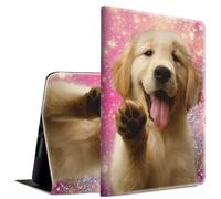 BFSEROBJ Étui de Protection léger et réglable pour iPad 10,9" avec Fonction Veille/réveil Automatique pour iPad 10,9" 2022 - Chiot Golden Retriever