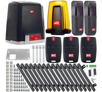 BFT Deimos-Ultra-Kit A600 - Actionneur de portail coulissant - Ouverture automatique de portail - Pour max. 600 kg et 12 m - Avec 3 télécommandes, crémaillère de 5 m - Éclairage d'alarme - Barrière