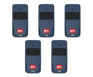 BFT MITTO COOL C2 (remplace MITTO 2B Ref : rcb02 r1) - Télécommande bleu à 2 boutons pour portails et porte de garage - 433,92 MHz - Code tournant - U-Security (BLEU Lot de 5 télécommandes)