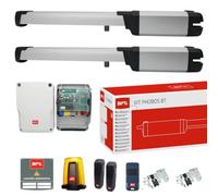 BFT Phobos BT A25 Kit d'automatisation pour portes battantes - Motorisation pour portail à 2 vantaux automatique, ouverture jusqu'à 5m ou 800kg par vantail avec 3 télécommandes