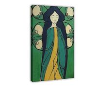 BFTIUTG Impression sur toile Art nouveau pour femme - Décoration murale pour salon, chambre à coucher - 20 x 30 cm