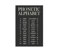 BFTIUTG Poster phonétique sur toile avec lettres de l'alphabet - Décoration de chambre à coucher, bureau, chambre - Cadeau - 20 x 30 cm