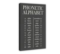 BFTIUTG Poster phonétique sur toile avec lettres de l'alphabet - Décoration murale pour salon, chambre à coucher - 30 x 45 cm