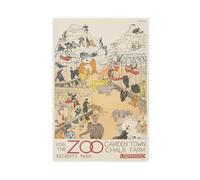BFTIUTG Poster vintage London Royal Park Zoo sur toile pour chambre à coucher, bureau, chambre, cadeau 20 x 30 cm
