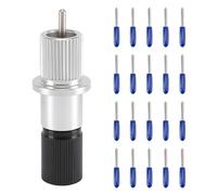 BFVV Lot de 20 lames de coupe en vinyle à 60 degrés compatibles avec traceur de coupe Roland, avec base support de lame, lame en acier tungstène pour couper des matériaux durs jusqu'à 1,5 mm