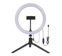 BFXXF Lumière de Selfie de lumière de 10 Pouces 26 cm avec Les Supports de téléphone de Support de trépied de Bureau LED