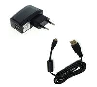 BG akku24 Chargeur et câble de charge, Câble de données, câble USB pour Olympus VH-210, VH de 520, VG 120, VG de 130, VG 160, VG de 170, 310, 320, 325, 330, VR VR VR VR VR-340, 350, 360, 705, d-442 VR VR 710, 720, d-442 745