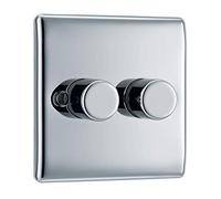 BG Electric Double variateur d'intensité Chromé Poli 400 W