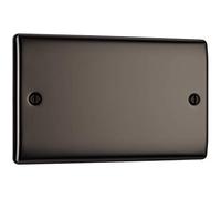 BG Electrical Double plaque vierge Nickel noir