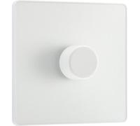 BG Electrical Evolve 200W 2-Way Push On/Off Single Dimmer Switch-Pearl White