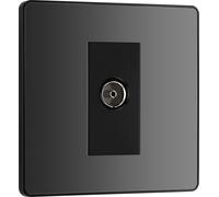 Bg Electrical Evolve Raccord D'Antenne Coaxiale Simple Noir Chromé