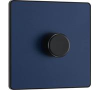 BG Electrical Evolve Variateur d'intensité simple 2 voies Push On/Off 200 W Argenté