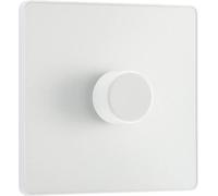 BG Electrical Evolve Variateur d'intensité simple 2 voies Push On/Off Blanc nacré 200 W