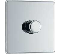 BG Electrical Interrupteur variateur à plaque plate sans vis, argent, FPC81P-01
