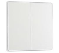 BG Electrical PCDCL42EW Double Interrupteur Mural 2 Voies à Bascule Bord à Bord Aspect sans vis Bords arrondis Evolve Blanc nacré 20 A 16 AX