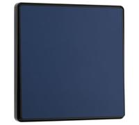 BG Electrical PCDDB12EB Interrupteur mural simple, 2 voies, bord à bord, à bascule, aspect sans vis, bords ronds, Evolve, bleu mat, 20 A, 16 AX, PCDDB12EB