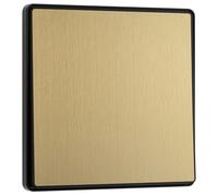 BG Electrical PCDSB13EB Interrupteur mural simple intermédiaire à bascule de bord à bord Aspect sans vis Bords arrondis Evolve Laiton satiné 20 A 16 AX