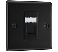 BG Electrical Prise téléphonique RJ45 Noir mat