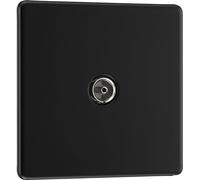 BG Electrical Raccord d'antenne coaxial simple Noir mat