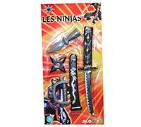 BG International - Jeu Pistolet Uzi 26CM 3 FLÈCHES Cible SWAT - Accessoire de déguisement - Cosplay pour Carnaval - Thême(s) :