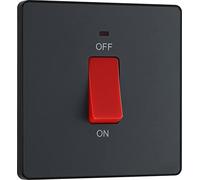 BG PCDMG74B Unité de commande de cuisinière électrique avec indicateur d'alimentation LED, plaque unique, bipolaire, sans vis, évolutive, gris mat, 45 A