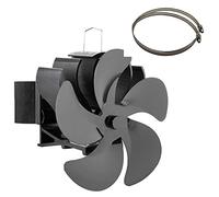 BG602 5 Ventilateur de poêle sur cheminée pour bûches de bois pour brûleur silencieux Grand ventilateur alimenté par la chaleur pour combustion du bois