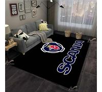 BGAFAG Scania Camion Grand Tapis pour Salon Pièces Automobiles Noir Tapis Chambre Tapis Salle De Bain Doux Tapis Décor À La Maison E10176 90X150Cm