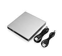 BGAZA ABS USB 2.0 Lecteur de & Play Externe DVD Conduire Combo CD-RW Brûleur CD + -RW DVD ROM Lecteur de Portail DVD Externe for Ordinateur Portable(Silver)