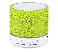 BGAZA Bluetooth SUBWOOFER LED coloré Mini Crack sans Fil Haut-parleurs de Soutien TF AUX avec Micro(Groen)