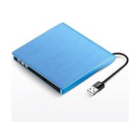 BGAZA Externe USB 3.0 DVD Conduire Portable CD DVD RW BUILLER OPTICLE du Joueur D'OPTICLE DE LIGNEUR DE LIGNEUR du Partage(DVD02-blue)