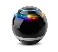 BGAZA Parleur sans Fil Bluetooth Ronde Portable Subwoofer W Mic Soutien TF Carte MP3 USB FM AUX Appels Mains Libres(Zwart)