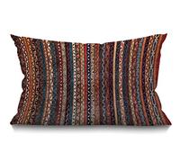 BGBDEIA Housse de coussin en tapis turc 30x50 cm 12x20 pouces, taie d'oreiller décorative pour chambre à coucher et salon, style turc vintage persan, rectangulaire, pour lit, canapé, fauteuil