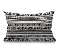 BGBDEIA Housse de coussin lombaire ethnique 30x50 cm 30x50 cm,Décoration pour chambre à coucher, salon,Motif géométrique tribal ethnique,Housse de coussin rectangulaire pour lit, canapé