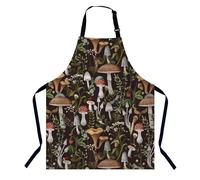 BGBDEIA Tablier à col réglable pour homme et femme, convient pour la cuisine, la serveuse, le chef, Champignons Baies, 27 X 31 Inch