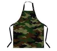 BGBDEIA Tablier de chef camouflage, tablier de cuisine et de pâtisserie pour hommes et femmes, tablier de cuisine, tablier de boucher, tablier de barbecue et de restauration, camouflage, 27 X 31 Inch