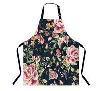 BGBDEIA Tablier de cuisine à motif floral aquarelle pour homme et femme, tablier de cuisine réglable, tablier imperméable pour la maison, la cuisine, le restaurant, le café, Fleur aquarelle., 27 X 31